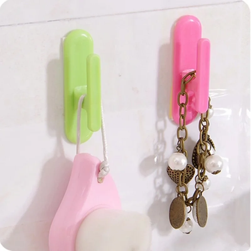 1set Self-adhesive wall hook organizer curtain holder Window Drapery Hooks Curtain Tieback Buckle Clamp Fastener