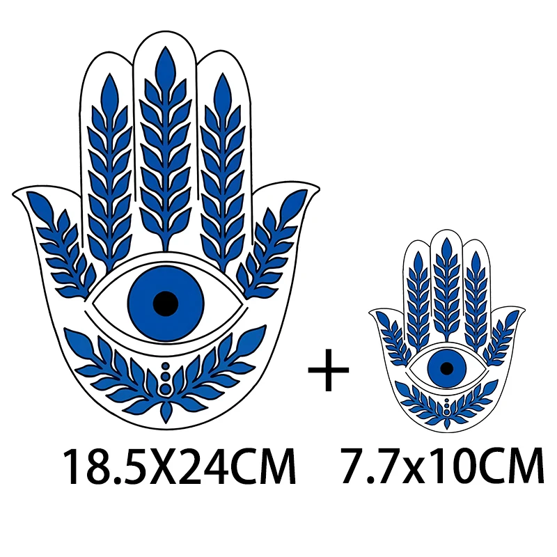 Iron on Patches Hand of Fatima Mandala Flowers Stripes Thermo Stickers on Clothes Heat Transfer Fusible Sticker Custom Patch