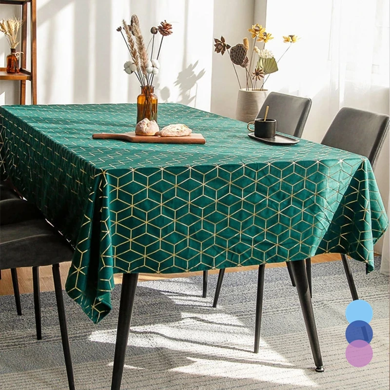 Luxury Table Cloth Dining Table Cover Velvet Tablecloth Kitchen Christmas Decoration Mantel Mesa Rectangular Kitchen Decor