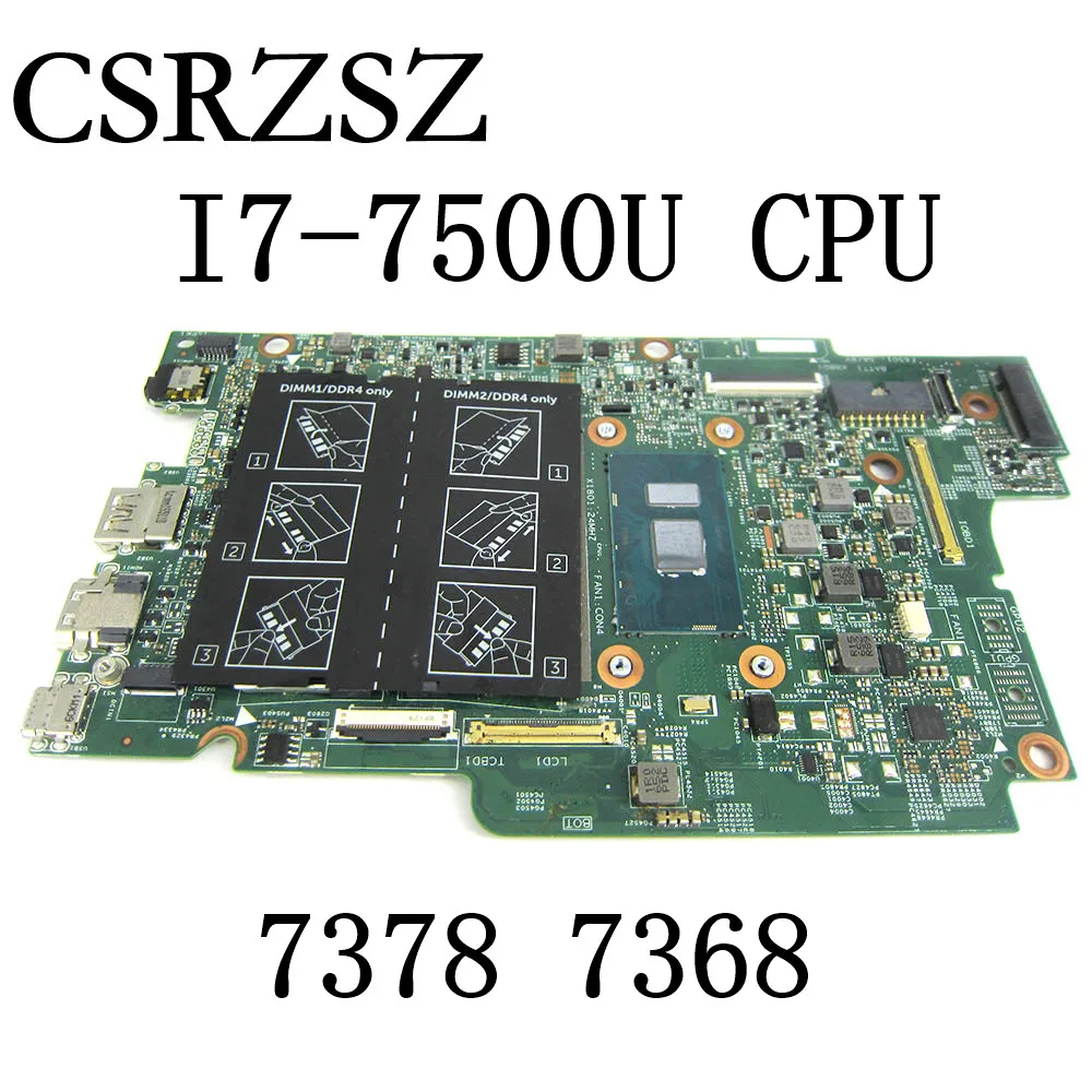 

For DELL Inspiron 7378 7368 Laptop Motherboard I7-7500U CPU CN-0FF2FN 0FF2FN 15264-1 DDR4 Mainboard Test Good