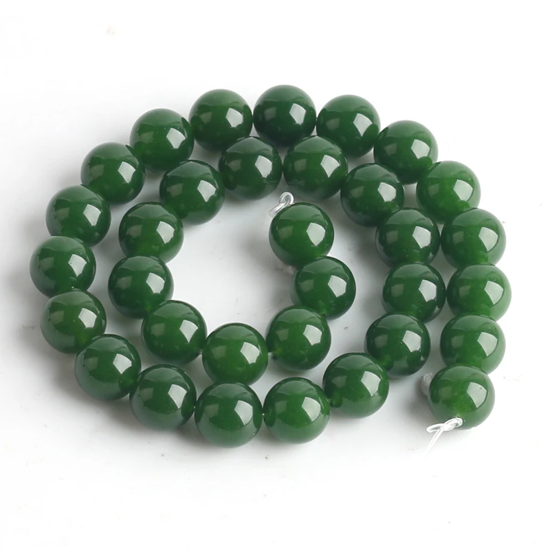 Wholesale 4 6 8 10 12mm Round Green Chalcedony Jades Beads Natural Stone Gem Beads For Diy Jewelry Making Bracelets Jewellery