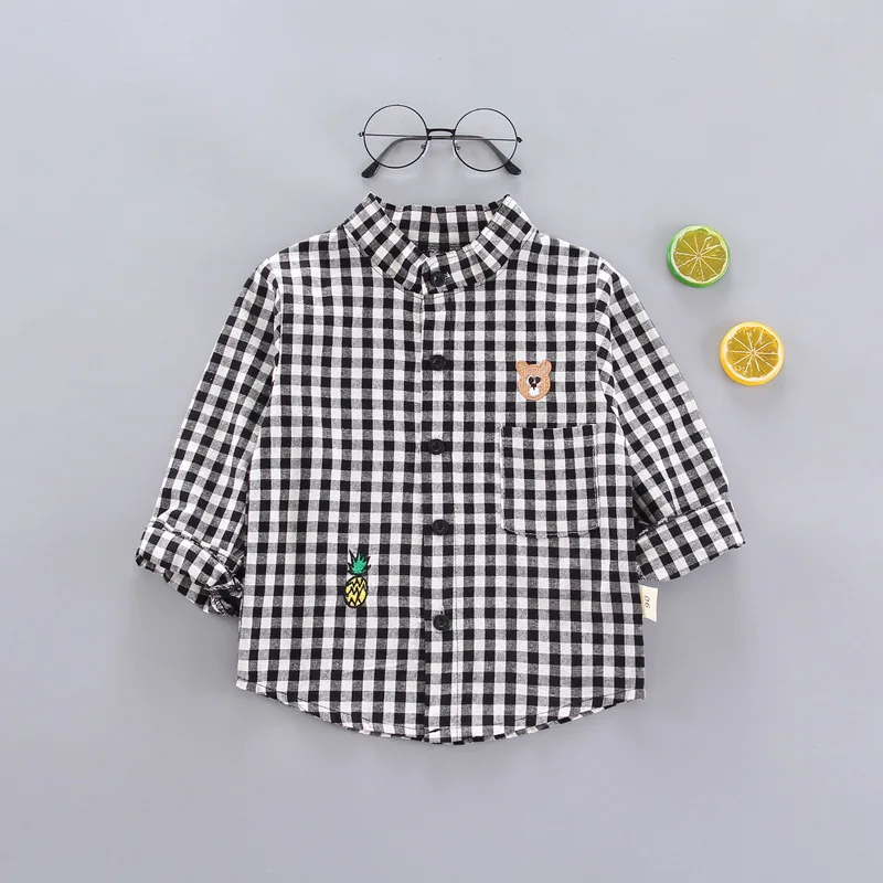 IENENS Kids Boys Gentlemen Shirt Tops Clothes Children Baby Boy Formal Cotton Top T-shirt Clothing Blouse Infant Shirts