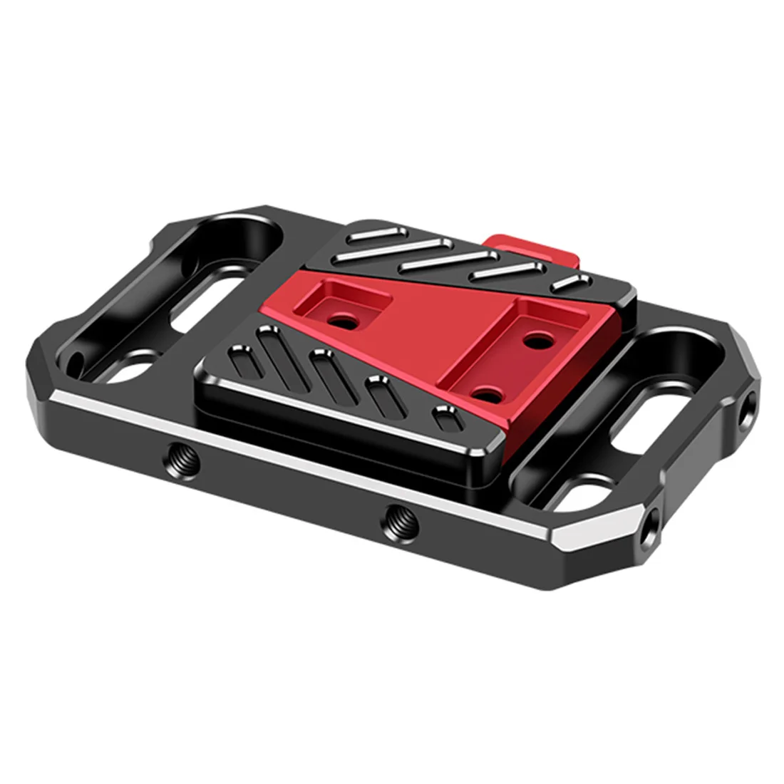 Placa de montaje con bloqueo en V de liberación rápida de aleación de aluminio, Compatible con abrazadera de varilla de 15mm para cámara DSLR, Base fija de batería con montaje en V