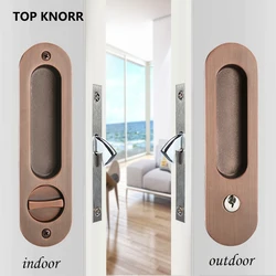 TOPKNORR Sliding Door Lock Invisible Indoor Sliding Door Lock Kitchen Folding Door Single Hook With Key Sliding Door Hook Lock