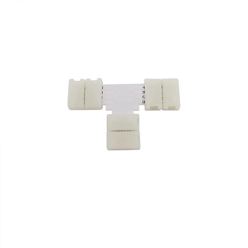 5/2Pcs/lot T Shape 4Pin LED Solderless Connector Clips Strip Corner Rright Angle for 3528 5050 RGB LED Strip Lights
