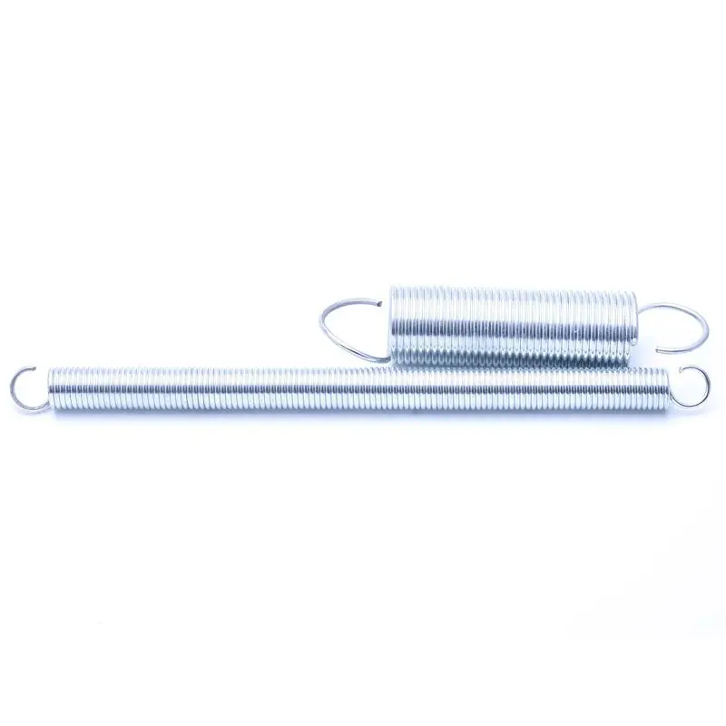 Resorte de extensión de tensión Chapado en Zinc, resorte de gancho abierto, de 2,0mm diámetro de alambre, diámetro exterior de 18mm-22mm, longitud de 60mm-100mm para herramienta de Hardware