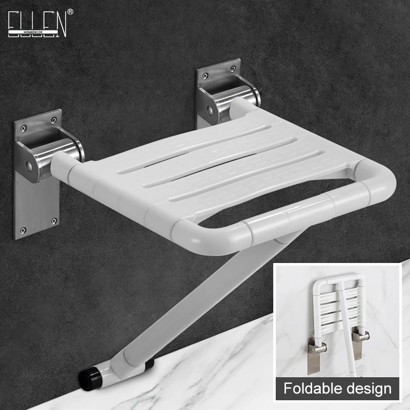 ELLEN Bathroom shower stool safety non-slip elderly disabled barrier-free bathing chair foldable stainless steel EL85014