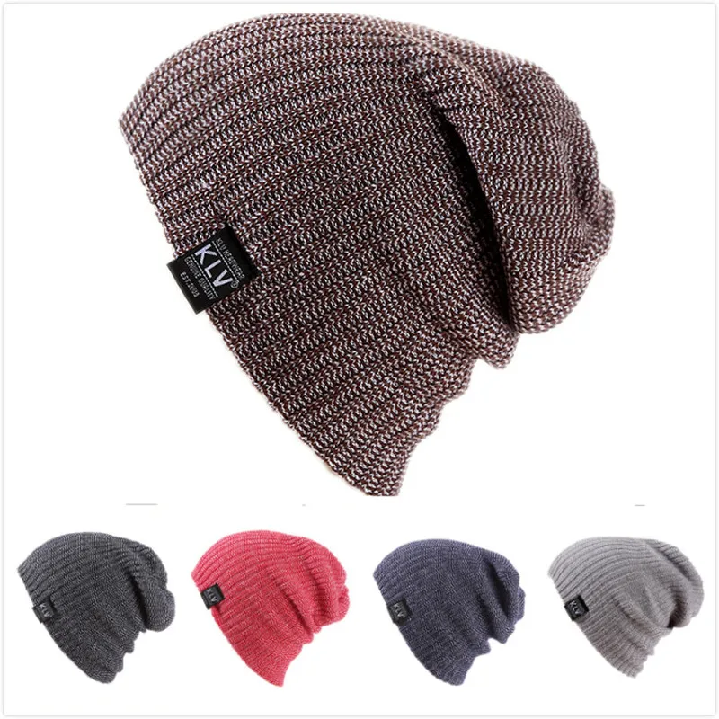 

2021 New Winter Men Women Baggy Warm Crochet Winter Wool Knit Ski Beanie Skull Slouchy Caps Hat Sports Hat