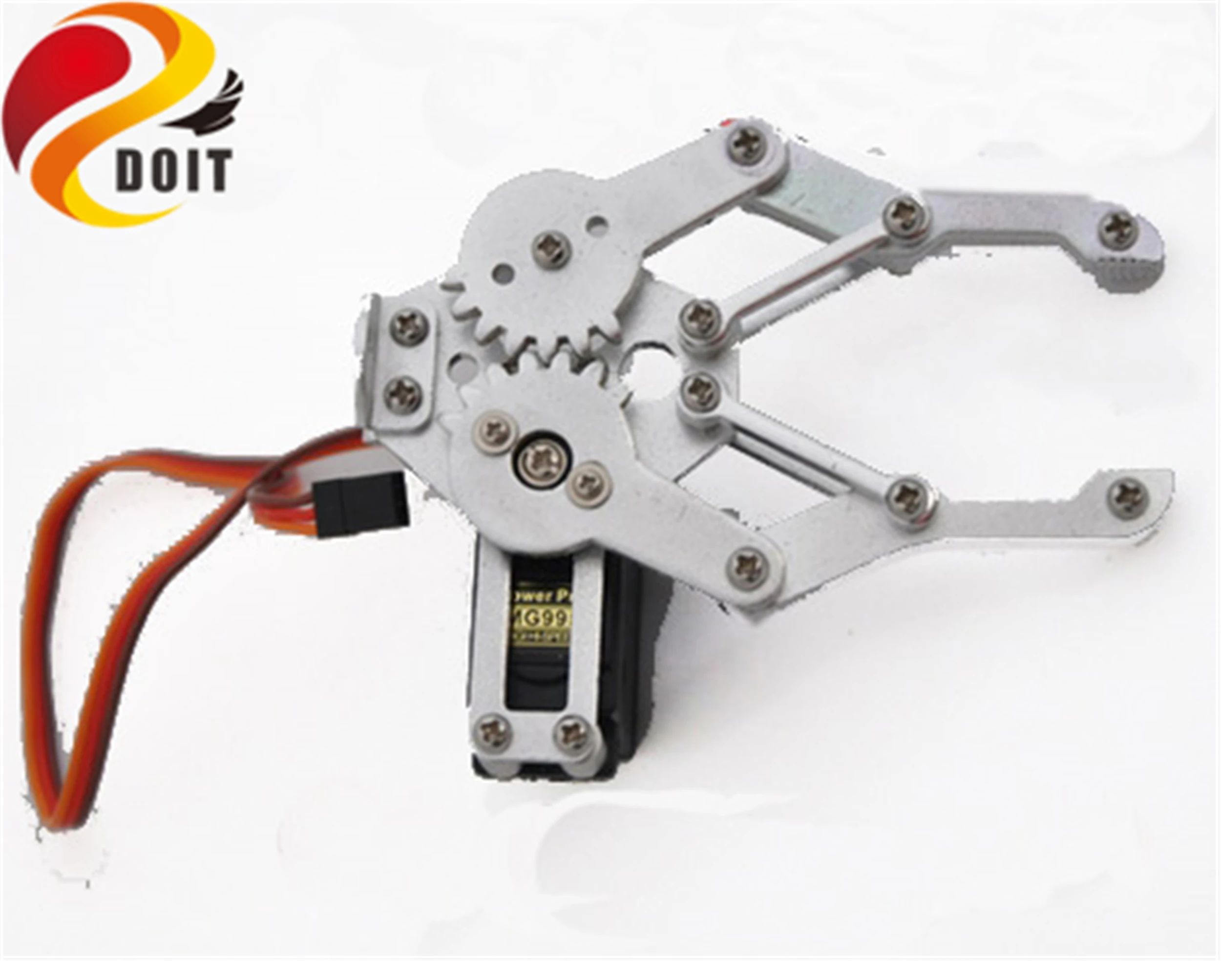 SZDOIT Metal 1DOF Robot Arm Gripper Manipulator Mechanical Claw Industrial Robotic Clamp With High Torque Servo DIY For Arduino