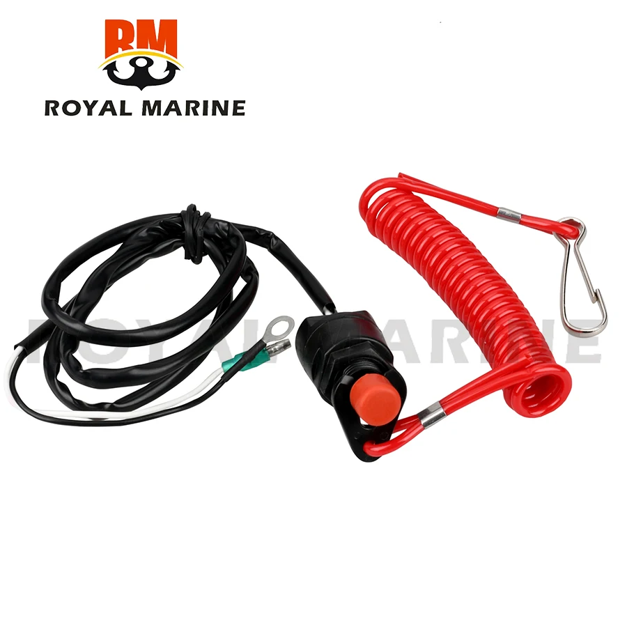 Interruptor de parada y correa de seguridad para Yamaha, piezas de motor fueraborda, 66T-82575, 6E9-82575-09, 6E9-82575