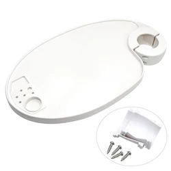 Dental Chair Scaler Tray 45/50mm Universal Plastic Rotatable Plate Post Mounted Shelf Tray Table Oval Shape Dental Accessories