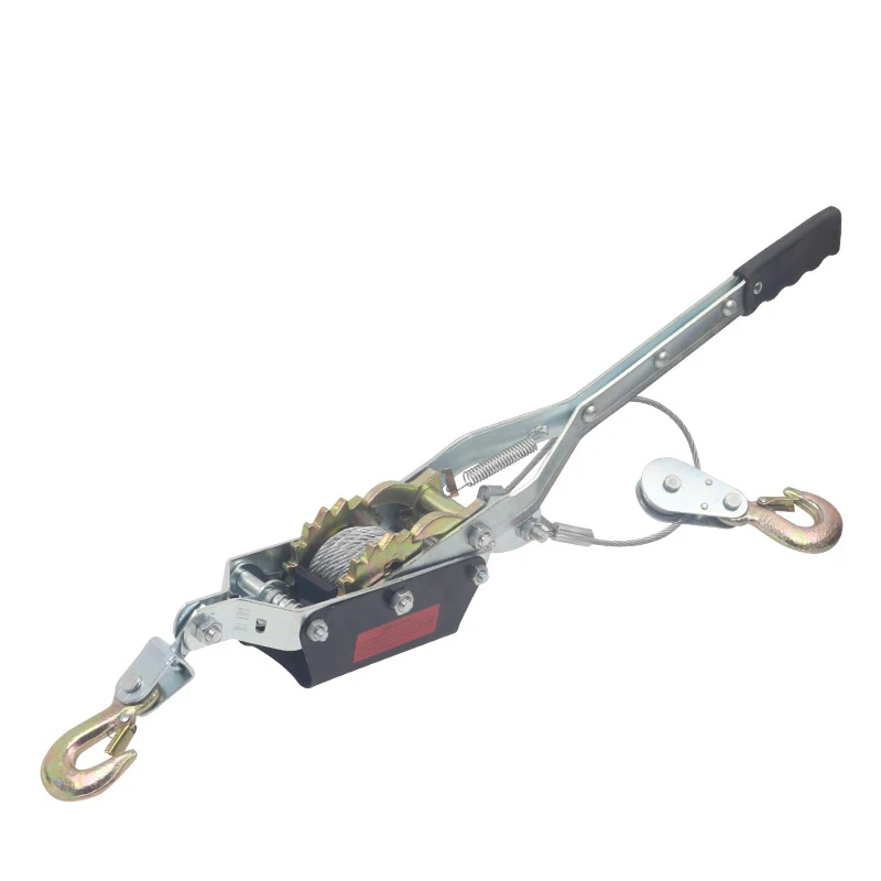 4 Ton Hand Power Wired Cable Puller Winch Turfer Pulley Soft Grip Handle