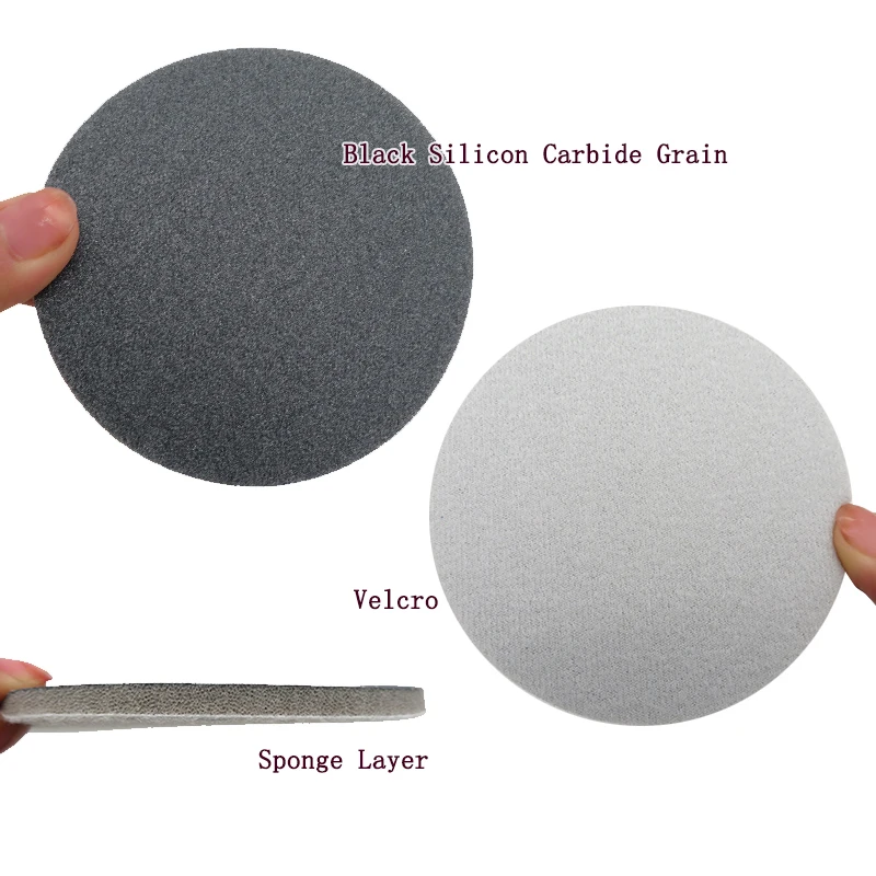5Pcs Sponge Sandpaper Sanding Disc 5 Inch 125mm 300-3000 Grit Sponge Sanding Paper for Polishing Grinding Power Tool Accessories