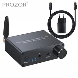 PROZOR 192kHz Digital to Analog Converter Bluetooth-Compatible Converter With Headphone Amplifier & Volume Control DAC Adapter