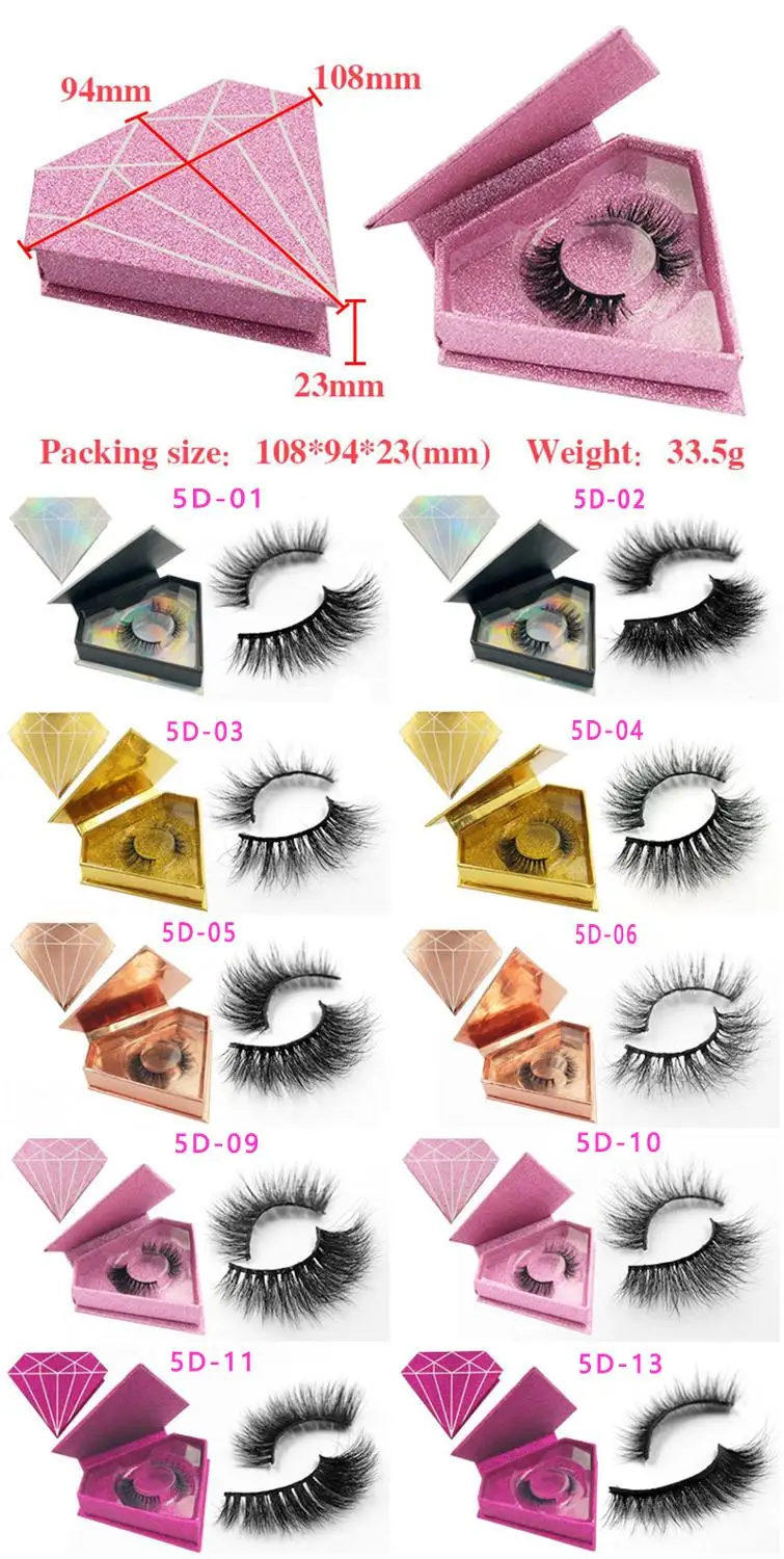 Wholesale 30/50/100pairs/lot 5D Mink Lashes Handmade Dramatic Lashes Cruelty Free Mink Lashess 3D Mink Lashes