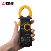 DT3266F Mini Digital Clamp Multimeter Amperemeter Electrical Clamp Meter AC / DC Voltage Resistor Tester with Buzzer