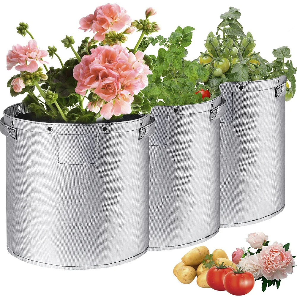 

1/3/5/7/10 Gallon Vegetables Plant Grow Bag Garden Greenhouse Flower Pot Non-Woven Potato Cultivation Beauty Planting Bag Jardin