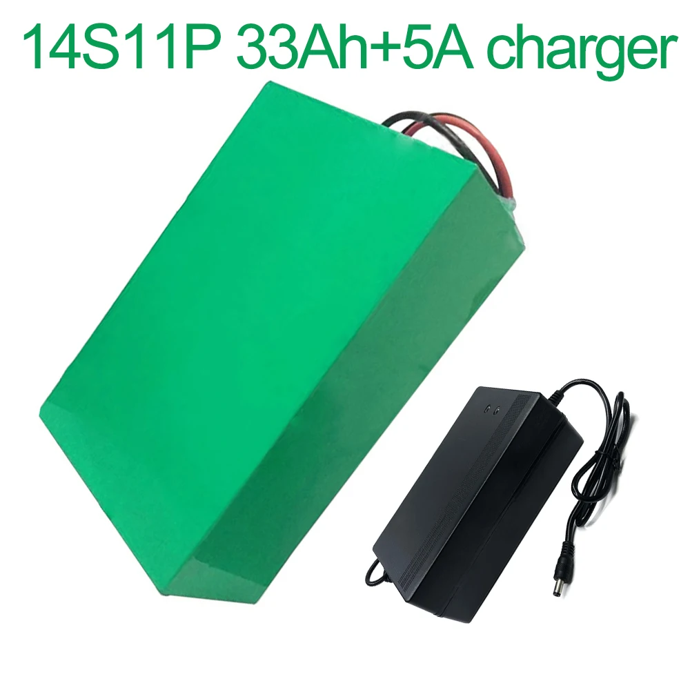 

With 5A charger 52V 33Ah 14S11P 18650 Li-ion Battery electric two Three wheeled motorcycle bicycle 275*215*70mm