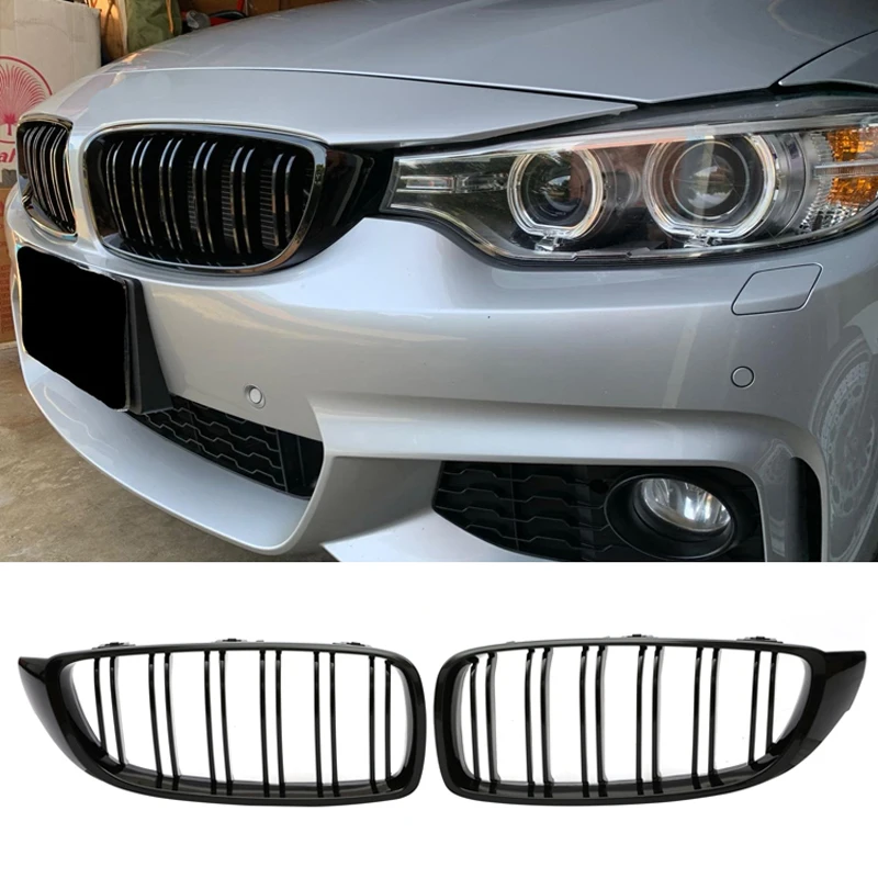 

F32 F33 F36 F82 F83 Glossy black ABS Front Grille Grill For BMW 4 Series M4 2014 2015 2016 Car Styling