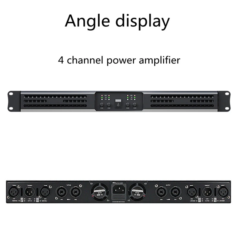 AMPLIFICADOR DE POTENCIA profesional H4, fuente de alimentación conmutada pura, superpotencia Digital, rendimiento de escenario de cuatro canales, 2000W x 4