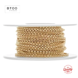 Real 14K Gold Filled Rolo Chain 1.1MM/1.3MM/2.25MM Chain Necklace Gold jewelry Minimalist Gold Filled Chain DIY Jewelry