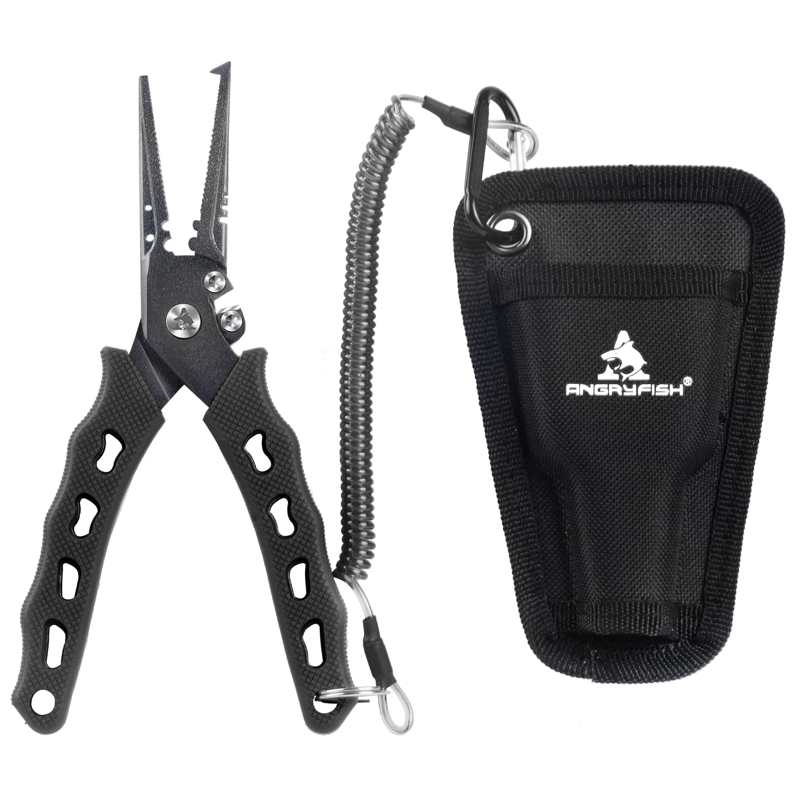 Angryfish Alicates de pesca inox cortadores trenza removedor anzuelos - imagen 2