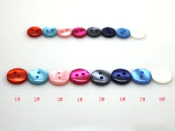 100pcs 9mm/10mm/11.5mm/12.5mm/15mm polyester button pearl buckle Sewing button Accessories resin shirt button for DIY