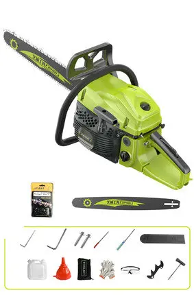 58cc 2200W 550ML multi-function portable two-stroke air-cooled gasoline chain saw, logging saw, wood cutting, hand start