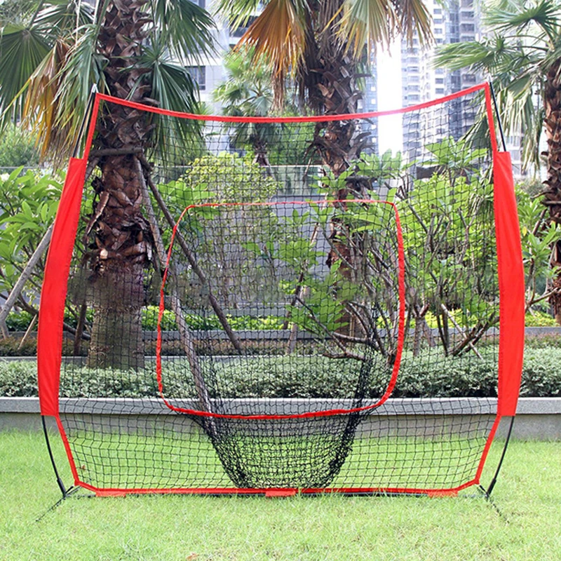 Portable 7*7 Feet Baseball Softball Practice Net Durable Rebound Training Baffle Net Children Baseball Exercise Sport Accessory