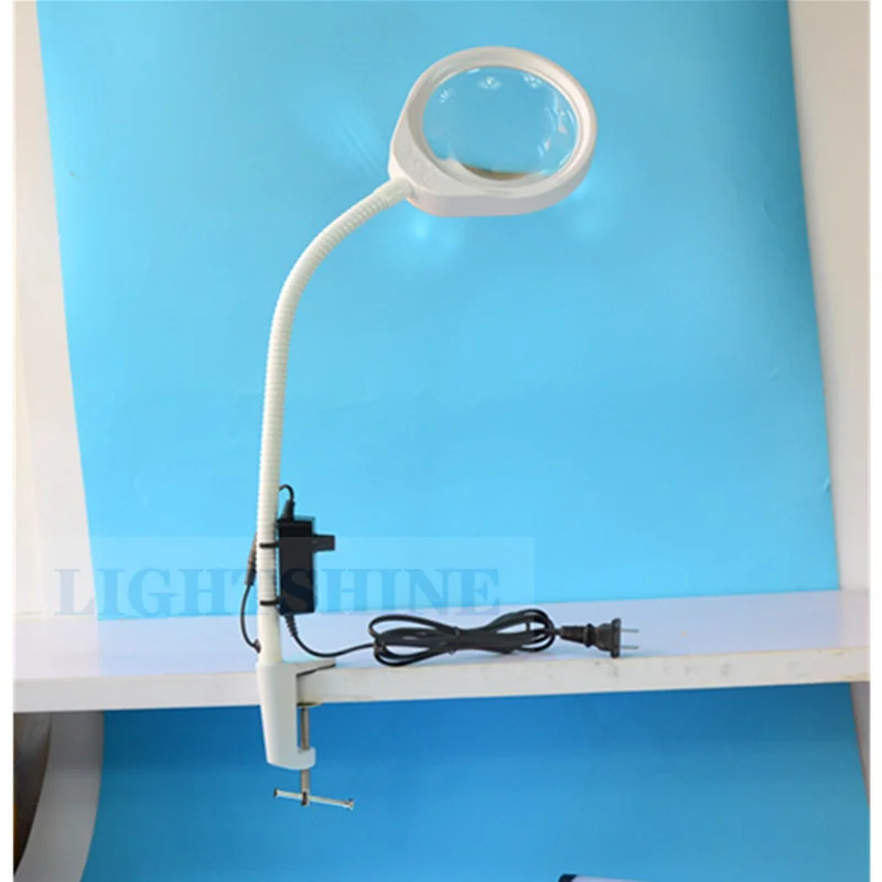 PD-032A table clip-on magnifying glass with LED multi-function maintenance work lamp magnification 10times