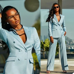 Customized Summer Fashion Street Women Pant Suits Leisure Loose Blazer Suit Ladies Prom Party Wedding Outfit (Jacket+Pants)
