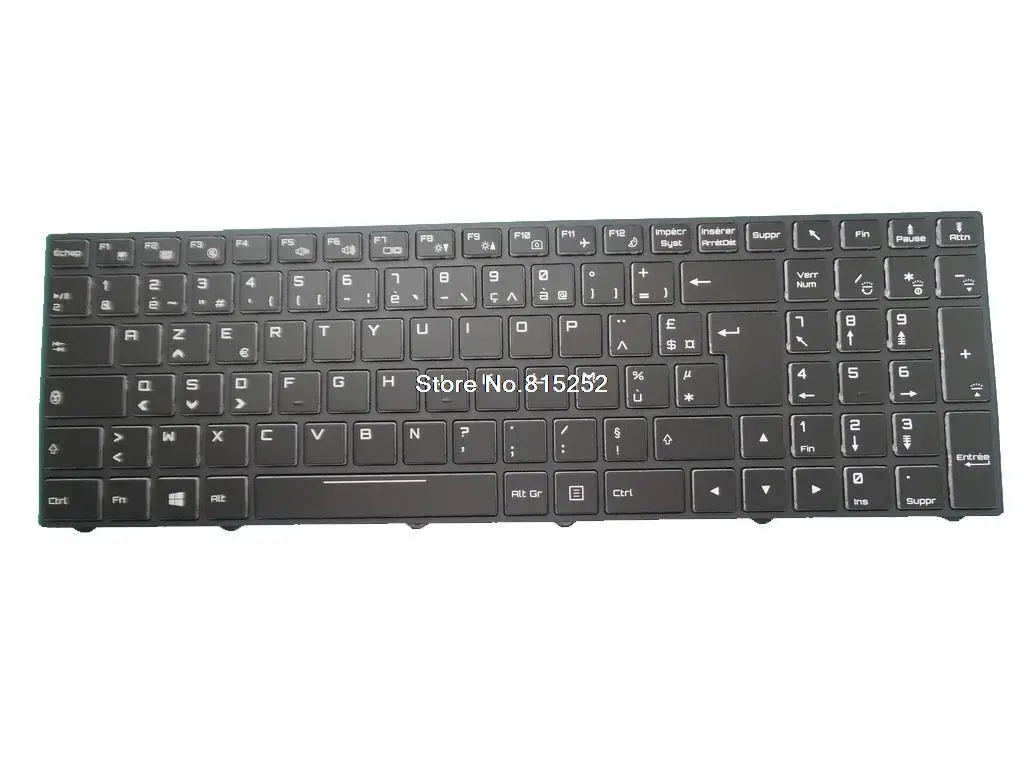 Laptop Keyboard For MEDION ERAZER X7855 MD60944 MD61185 MD60821 MD61650 Black With Frame With Backlit France FR/German GR