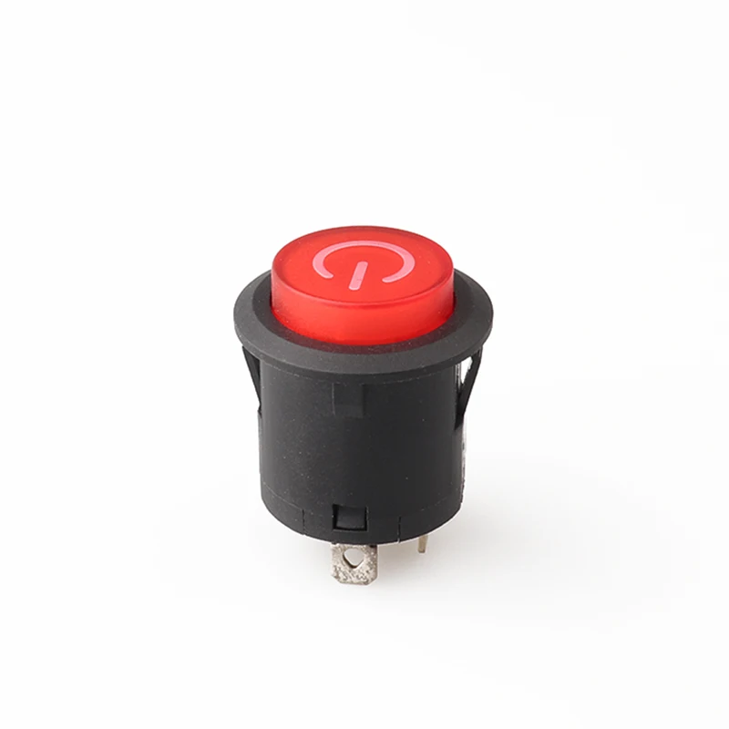 PBS-422AD Push Button Switch with Self Locking with Light Red Black Switch