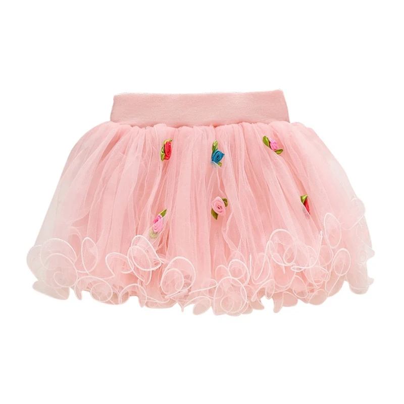 Baby Girls Summer Rose Lace Princess Tulle Skirt Wedding Tutu Skirts 1-4Y Lovely LL5