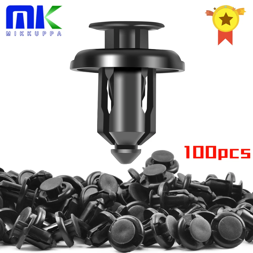 

100PCS Bumper Clips 10mm Push Fender Flare Fastener for Honda and Acura Plastic Rivet Retainer Clips Replace OEM 91503-SZ3-003