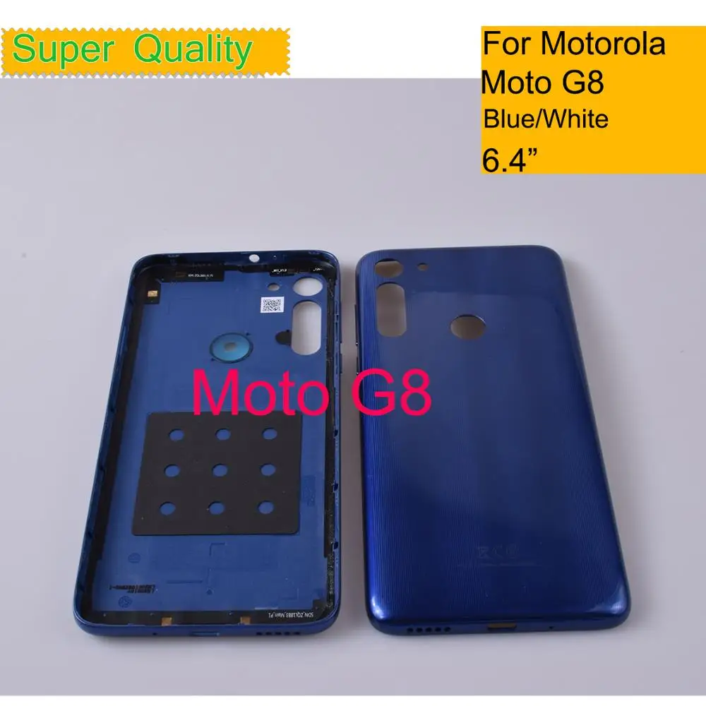 10Pcs/Lot For Motorola Moto G8 Housing Battery Cover Back Cover Case Rear Door Chassis Shell G8 Replacement