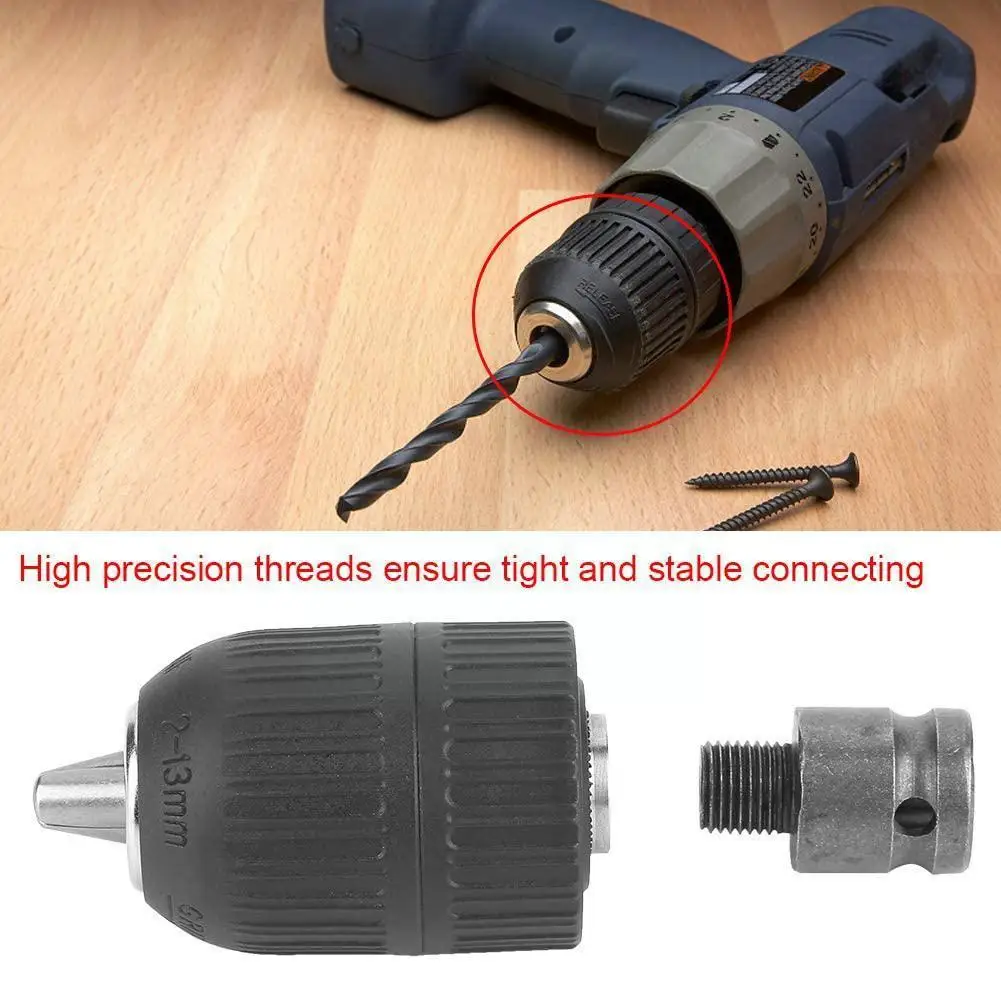 10/13mm Drill Chuck Adapter Convert Impact Wrench Into Electric Drill 1/2\