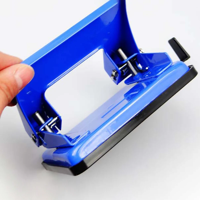 New Mini Double Hole Puncher Metal Portable Hole Puncher 6mm Opening Notebook Hole Puncher School Student Office Stationery