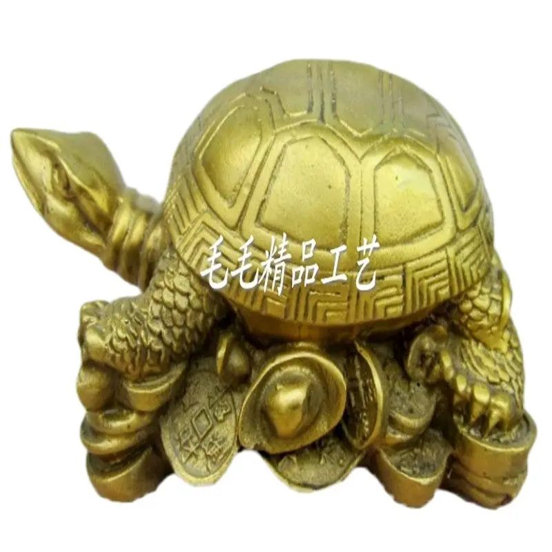 

China Brass Statue Longevity Turtle Fengshui Copper Statue