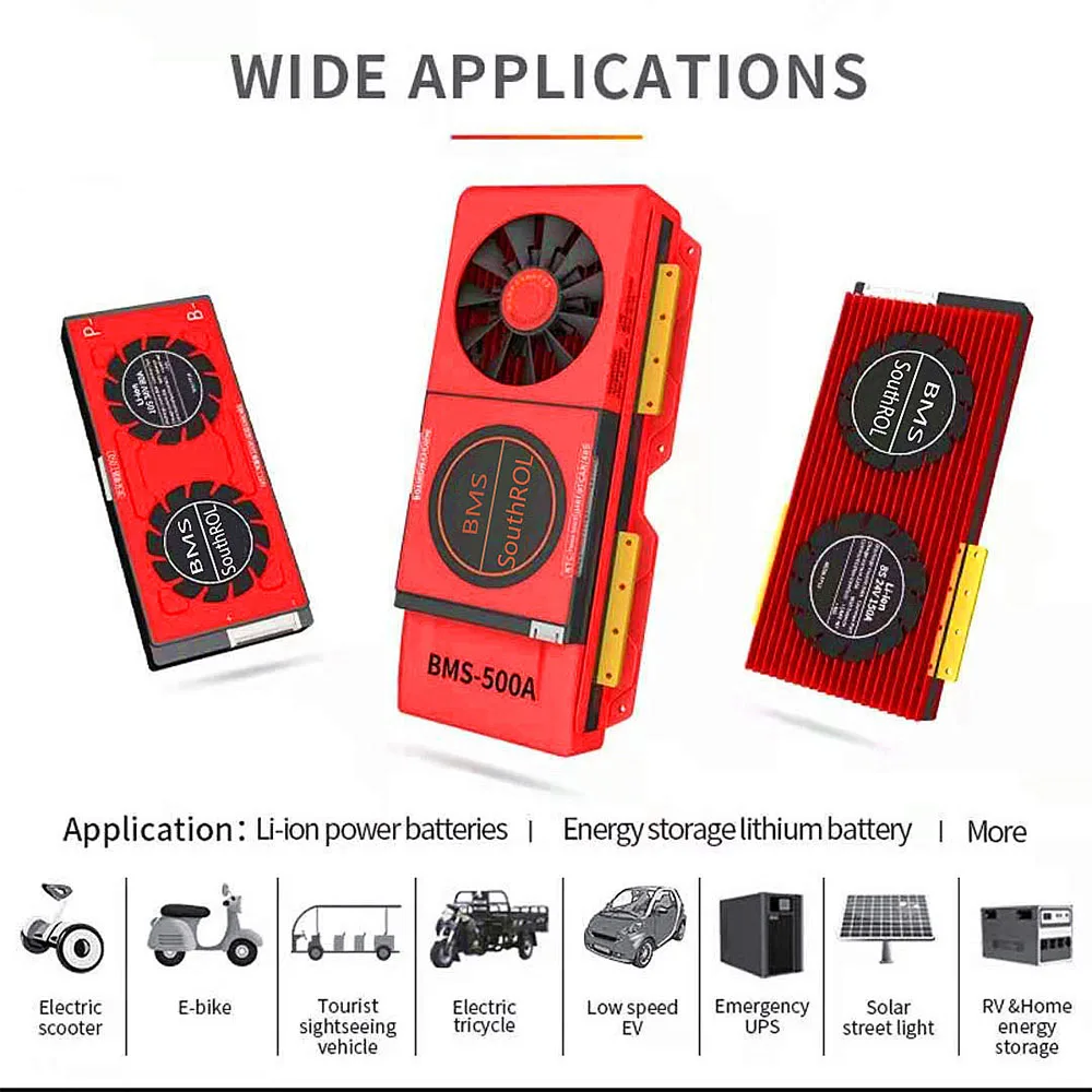 Smart BMS 4S LiFePo4 12V 24V 36V 48V 30A~500A Li-Ion LTO 3S 7S 8S 10S 12S 13S 16S 24S bms balance board bluetooth APP for solar