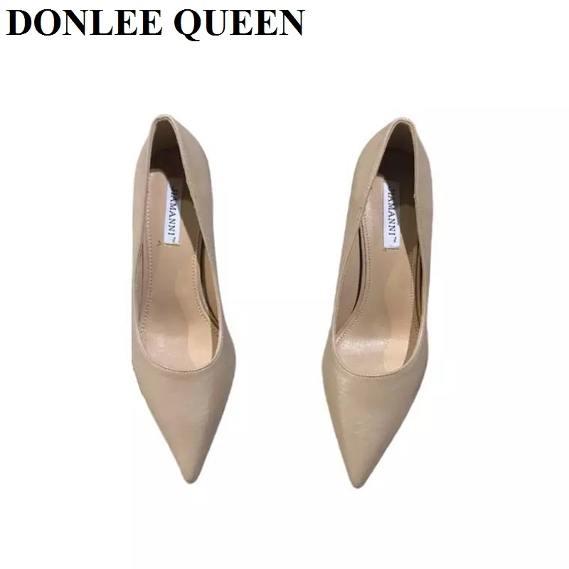 DONLEE QUEEN Female Women Pumps Sexy High Thin Heel Pointed Toe Shallow Shoes For Party Wedding Shoe Lady Pumps zapatos de mujer