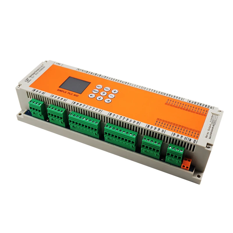 Huaqingjun 32DI 32DO Transistor Output PLC 2AI 2AO Pulse Outputs RS485 Modbus plc for HVAC System