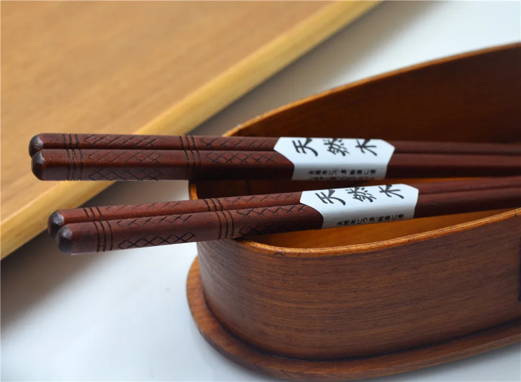 Japanese Creative Handmade Wooden Chopsticks Flat Head Chopsticks Environmental Wooden Chopsticks Tableware