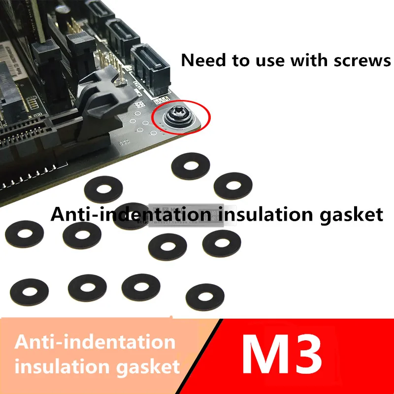 컴퓨터 섀시 마더보드 충격 방지 절연 개스킷, 3mm 4mm 나일론 개스킷 M3 M4 플라스틱 개스킷