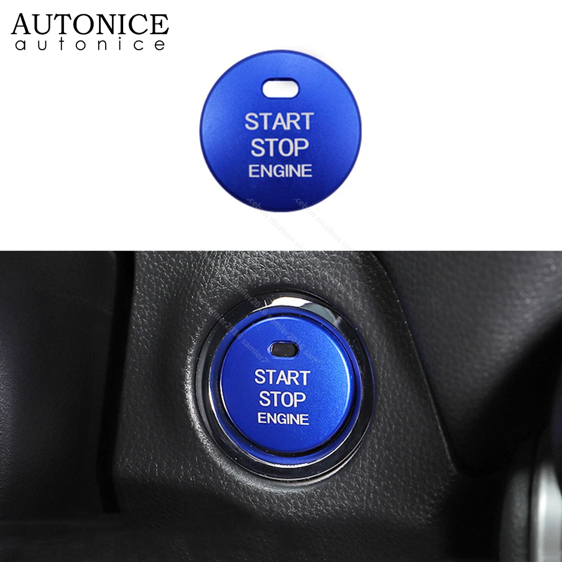 Engine Start/Stop Push Button/Ignition Device Cover Fit for Toyota Hilux Revo Rocco Fortuner 2015 2016 2017 2018 2019 2020 2021