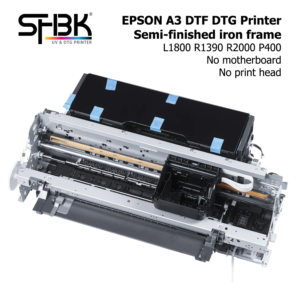 New A3 Epson DTF DTG printer\'s silver semi-finished iron frame R1390 R2000 L1800 P400 Printer machine base rack No print head