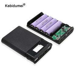 4x18650 Battery Charge Storage Box 5V 2A Dual USB Type C DIY Power Bank Case For Android Micro USB Interface For Smart Phones