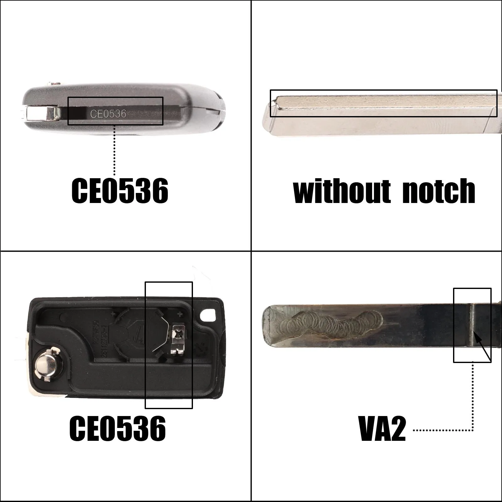 QWMEND For Citroen Key 3 Buttons Flip Smart Car Key for Car For Citroen C2 C3 C4 C5 C6 C8 before 2011 Car Remote Keys