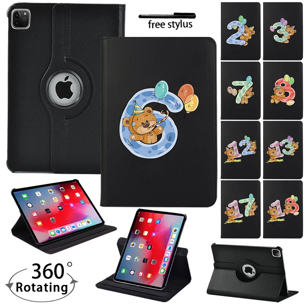 

For Apple IPad Pro 9.7"/ Pro 10.5" /Pro 11" 2018/2020 Tablet Case Fashion Print 360 Degree Rotating Flip Leather Stand Case