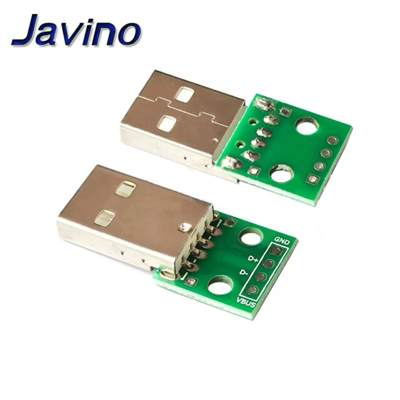 USB typu A męski na DIP 2.54MM płytka drukowana zasilanie Adapter DIY moduł konwertera 4 pin
